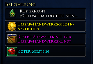 Umbar Handwerksgilde tägliche Belohnungen