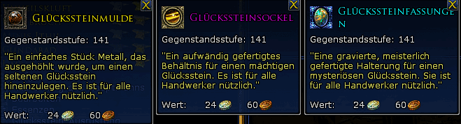 Glücksstein-Komponente für Drechsler, Goldschmied, Schneider, Schmied