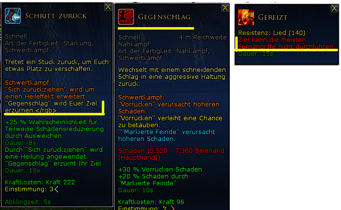 Seefahrer: Schwertkombo: Gereizt