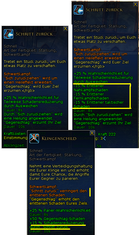 Seefahrer: Schwertkombo: Klingenschild